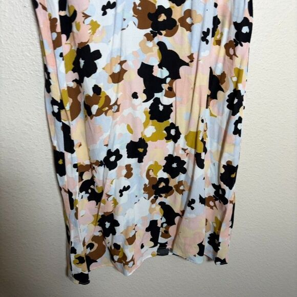 Loft Dress Women's Petite 00 Printed Shift Short Sleeve Career Lightweight - Picture 4 of 9